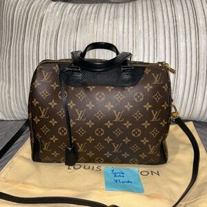 Louis Vuitton Brown and Black Briefcase with Monogram